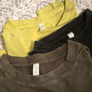Nordstrom Z By Zella Cotton Crew Neck Longsleeve Tee NEW 3P Lot